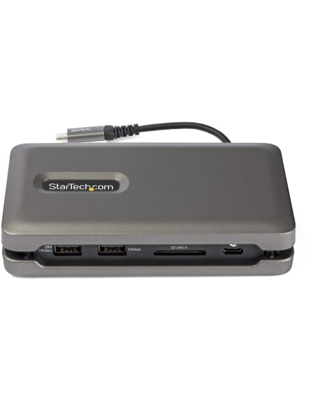 StarTech.com Adaptador Multipuertos USB-C - USB Tipo C a HDMI 2.0 4K a 60Hz - Hub Ladrón USB de 2 Puertos de 10Gbps - con PD de