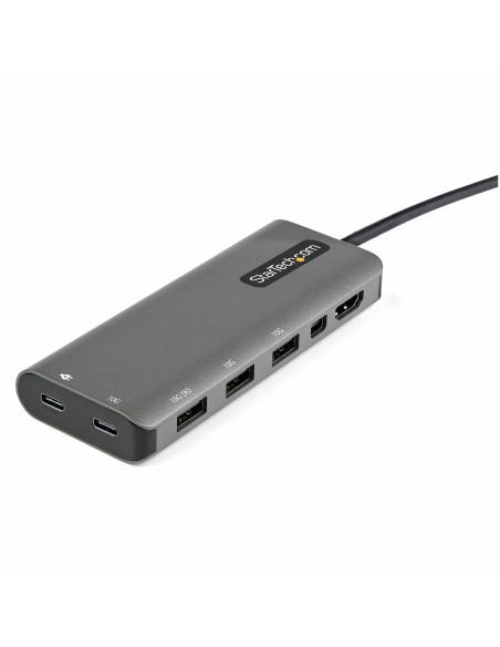 StarTech.com Adaptador Multipuertos USB-C - Docking Station USB Tipo C a HDMI o Mini DisplayPort 4K60 - Replicador de Puertos