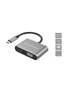 Conceptronic DONN16G base para portátil y replicador de puertos Alámbrico USB 3.2 Gen 1 (3.1 Gen 1) Type-C Negro, Plata 2