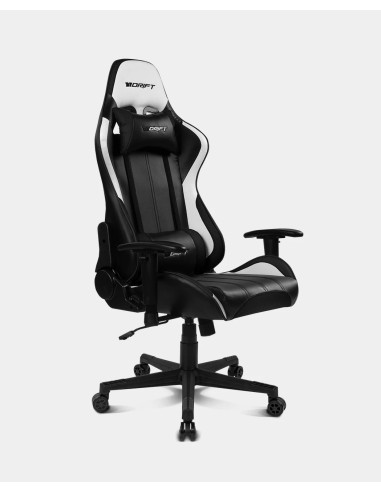 DRIFT DR175 Silla para videojuegos universal Asiento acolchado Negro, Blanco