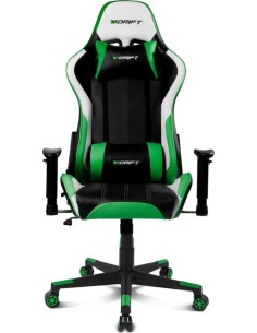 DRIFT DR175 Silla para videojuegos universal Asiento acolchado Negro, Verde, Blanco