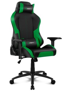 DRIFT DR250 Silla para videojuegos de PC Asiento acolchado tapizado Negro, Verde