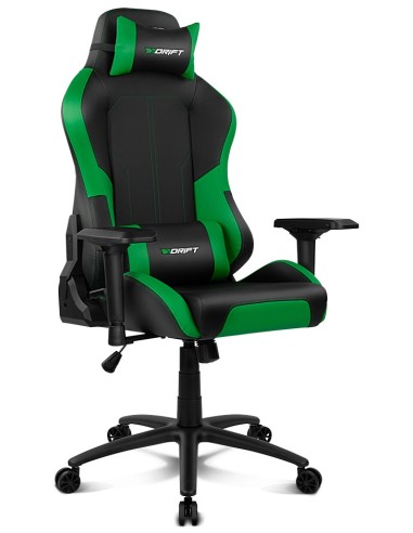 DRIFT DR250 Silla para videojuegos de PC Asiento acolchado tapizado Negro, Verde