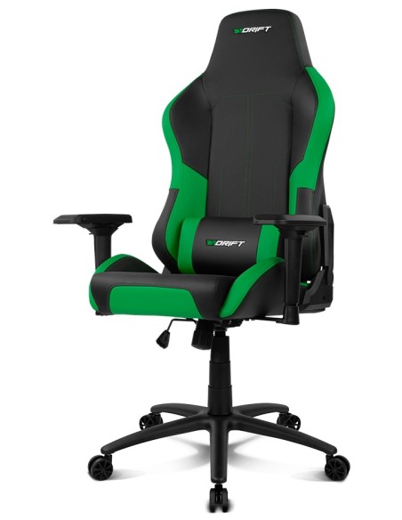 DRIFT DR250 Silla para videojuegos de PC Asiento acolchado tapizado Negro, Verde