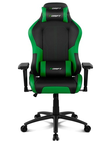 DRIFT DR250 Silla para videojuegos de PC Asiento acolchado tapizado Negro, Verde