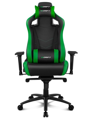 DRIFT DR500 Silla para videojuegos de PC Asiento acolchado tapizado Negro, Verde