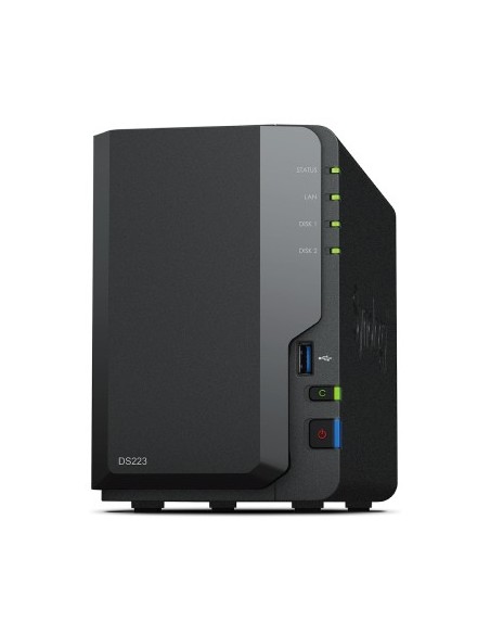Synology DiskStation DS223 servidor de almacenamiento NAS Escritorio Realtek RTD1619B 2 GB DDR4 0 TB