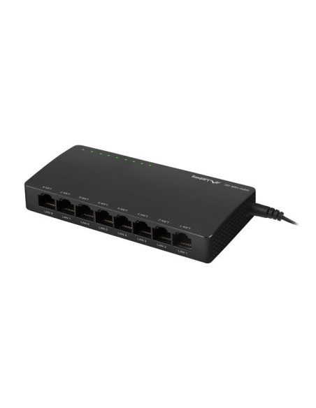 Lanberg DSP2-1008-12V switch No administrado Gigabit Ethernet (10 100 1000) Negro