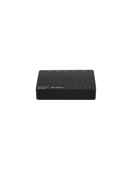 Lanberg DSP3-1005-60W switch No administrado Gigabit Ethernet (10 100 1000) Energía sobre Ethernet (PoE) Negro