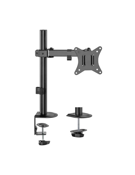 AISENS Soporte de Mesa ECO Giratorio e Inclinable para Monitor TV 9Kg (3 Pivotes, 1 Brazo) de 17-32, Negro