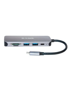 D-Link DUB-2325 base para portátil y replicador de puertos USB Tipo C Gris 2