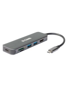 D-Link DUB-2327 base para portátil y replicador de puertos Alámbrico USB Tipo C Gris 2