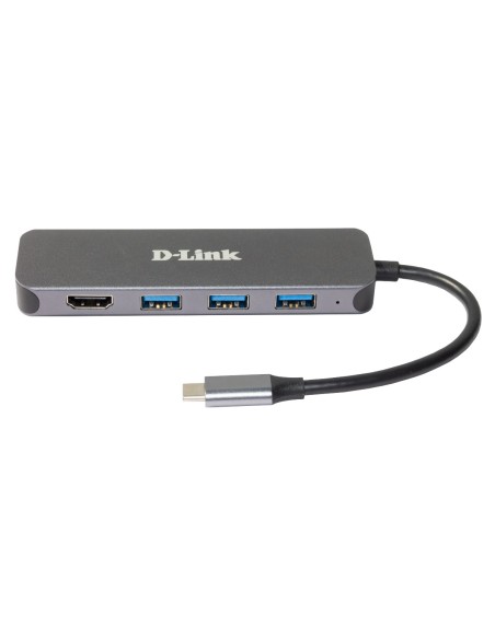 D-Link DUB-2333 base para portátil y replicador de puertos Alámbrico USB Tipo C Gris