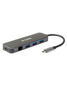 D-Link DUB-2334 base para portátil y replicador de puertos Alámbrico USB Tipo C Gris 2