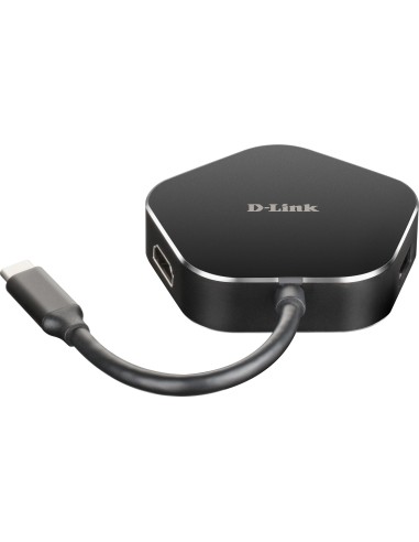 D-Link DUB-M420 base para portátil y replicador de puertos Alámbrico Thunderbolt 3 Aluminio, Negro