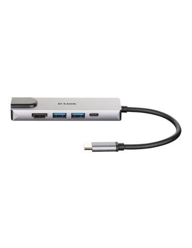 D-Link DUB-M520 base para portátil y replicador de puertos Alámbrico Thunderbolt 3 Aluminio