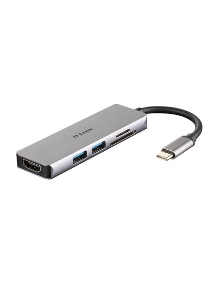 D-Link DUB-M530 base para portátil y replicador de puertos Alámbrico USB 3.2 Gen 1 (3.1 Gen 1) Type-C Aluminio