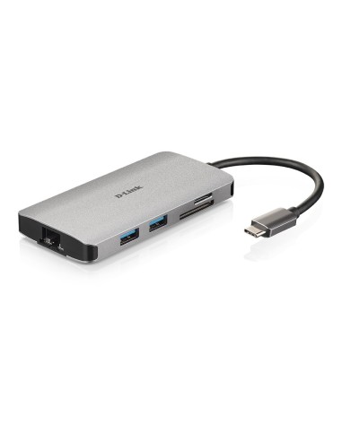 D-Link DUB-M810 base para portátil y replicador de puertos Alámbrico USB 3.2 Gen 1 (3.1 Gen 1) Type-C Aluminio
