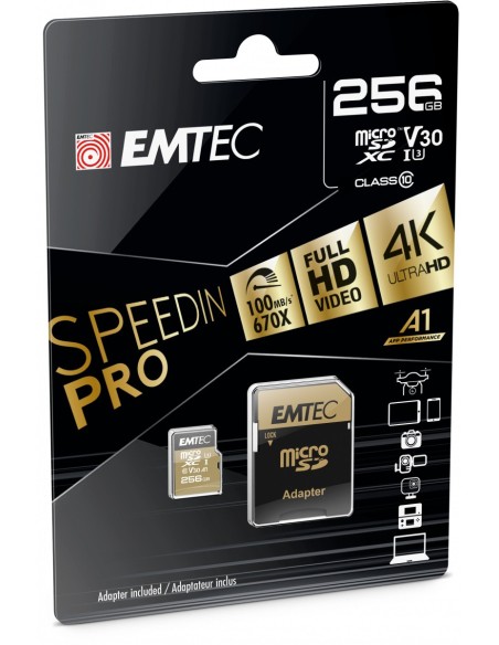 Emtec SpeedIN Pro 256 GB MicroSDXC UHS-I Clase 10