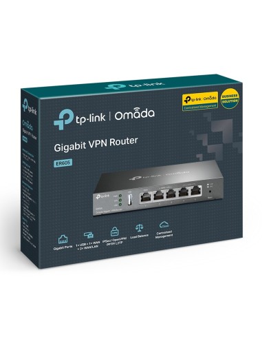 TP-Link Omada ER605 router Gigabit Ethernet Negro