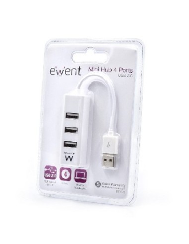 Ewent EW1122 hub de interfaz USB 2.0 Blanco