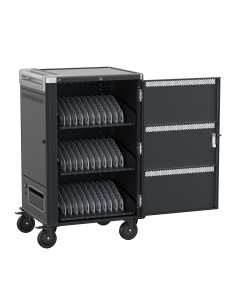 Ewent EW1701 carrito y armario de dispositivo portátil Armario de gestión y carga para dispositivos portátiles Negro, Gris