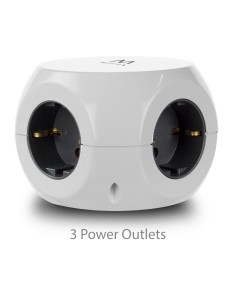 Ewent EW3939 base múltiple 1,5 m 3 salidas AC Interior Blanco 2