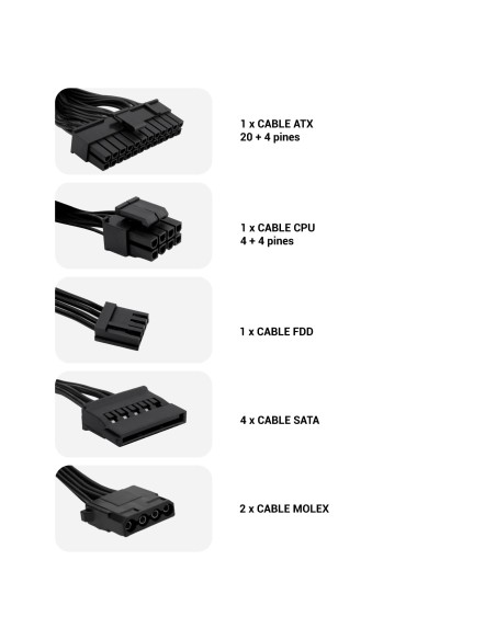 CoolBox FUENTE DE ALIMENTACION ATX BASIC 500GR 500W
