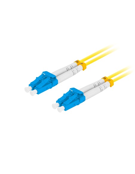 Lanberg FO-LULU-SD11-0010-YE Cable de fibra óptica e InfiniBand 3 m LC Amarillo
