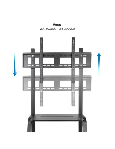 TooQ Coloso Soporte de Suelo con Ruedas para Pantalla 37"-100"