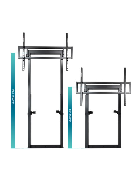 TooQ HIPERIÓN Soporte de Suelo Pared Fijo para Pantallas 55"-100", Negro