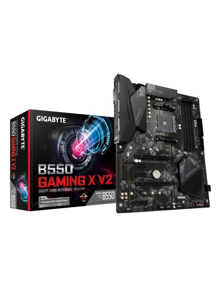 GIGABYTE B550 Gaming X V2 Placa base - Procesadores AMD Ryzen 5000, VRM de 10+3 fases, hasta 4733 MHz DDR4, 1xPCIe 4.0 + 1xPCIe