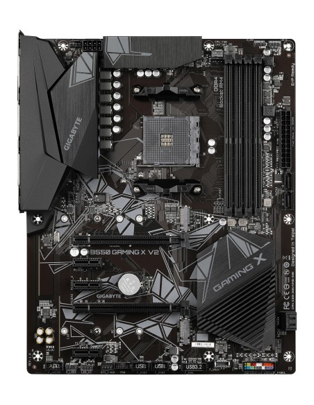 GIGABYTE B550 Gaming X V2 Placa base - Procesadores AMD Ryzen 5000, VRM de 10+3 fases, hasta 4733 MHz DDR4, 1xPCIe 4.0 + 1xPCIe
