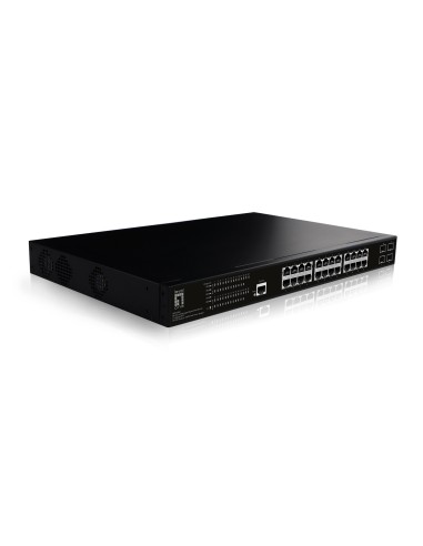 LevelOne GEP-2861 switch Gestionado L2 Gigabit Ethernet (10 100 1000) Energía sobre Ethernet (PoE) 1U Negro