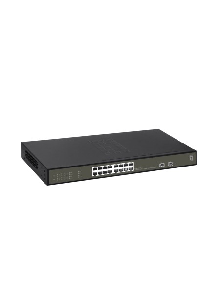 LevelOne GES-2118P switch Gestionado L2 Gigabit Ethernet (10 100 1000) Energía sobre Ethernet (PoE) Negro