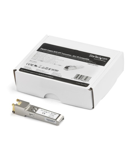 StarTech.com Módulo Transceptor SFP Compatible con Cisco GLC-TE - Cobre - 1000BASE-T - SFP a RJ45 Cat6   Cat5e, 100m,