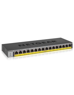 NETGEAR GS116LP No administrado Gigabit Ethernet (10 100 1000) Energía sobre Ethernet (PoE) Negro