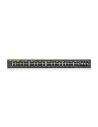 Zyxel GS1920-48HPV2 Gestionado Gigabit Ethernet (10 100 1000) Energía sobre Ethernet (PoE) Negro