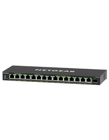 NETGEAR GS316EP-100PES switch Gestionado Gigabit Ethernet (10 100 1000) Energía sobre Ethernet (PoE) Negro
