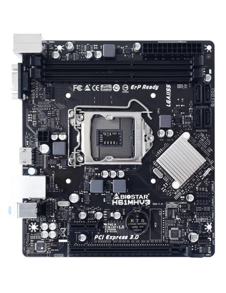 Biostar H61MHV3 placa base Intel® H61 LGA 1155 (Socket H2) micro ATX