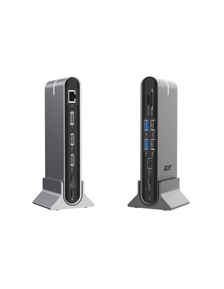 Acer HP.DSCAB.022 base para portátil y replicador de puertos Alámbrico USB 3.2 Gen 1 (3.1 Gen 1) Type-C Plata