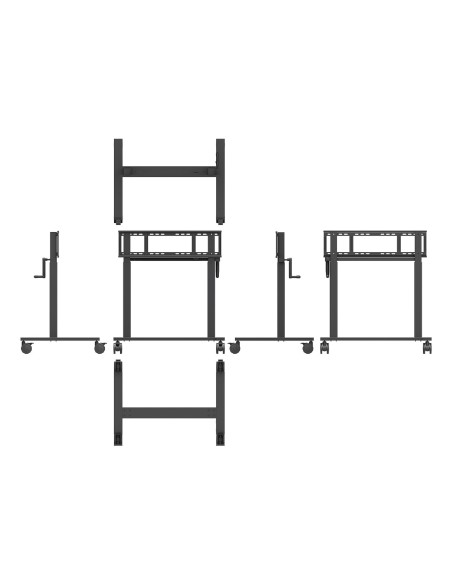 Synetech ST01 mueble y soporte para dispositivo multimedia Negro Panel plano Carro para administración de tabletas