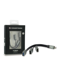 Conceptronic HUBBIES01G hub de interfaz USB 3.2 Gen 2 (3.1 Gen 2) Type-C 5000 Mbit s Gris 2