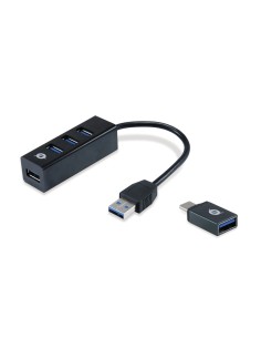 Conceptronic HUBBIES04B hub de interfaz USB 3.2 Gen 1 (3.1 Gen 1) Type-A 5000 Mbit s Negro