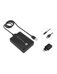 Conceptronic HUBBIES11BP base para portátil y replicador de puertos USB 3.2 Gen 1 (3.1 Gen 1) Type-A Negro