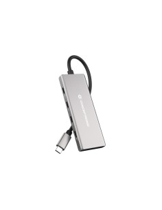 Conceptronic HUBBIES17G hub de interfaz USB 3.2 Gen 2 (3.1 Gen 2) Type-C 10000 Mbit s Gris