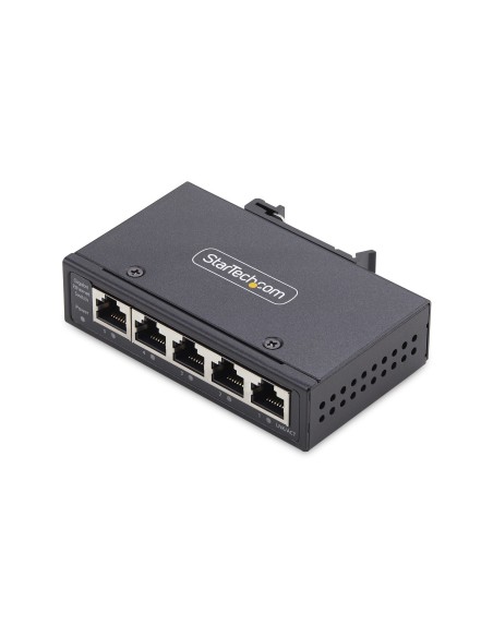 StarTech.com Switch Ethernet Industrial de 5 Puertos no Gestionado IP30 - Ethernet 100 1000 - Montaje en Pared o Carril DIN -
