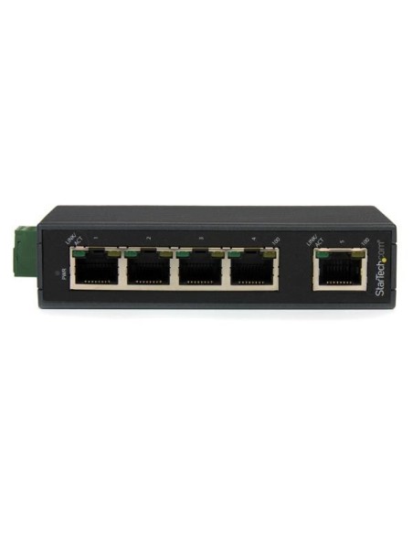 StarTech.com Switch Conmutador Industrial Ethernet de 5 Puertos RJ45 de Montaje en Carril DIN