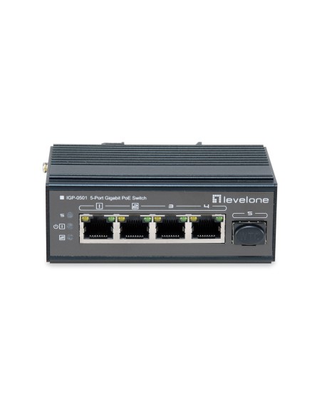 LevelOne IGP-0501 switch Gigabit Ethernet (10 100 1000) Energía sobre Ethernet (PoE) Negro