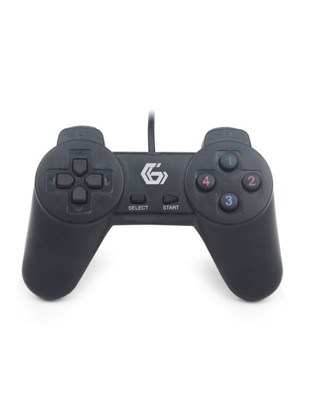 Gembird JPD-UB2-01 mando y volante Negro USB 2.0 Gamepad PC